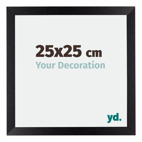 Mura MDF Bilderrahmen 25x25cm Schwarz Matt Vorne Messe | Yourdecoration.de