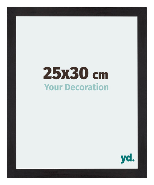 Mura MDF Bilderrahmen 25x30cm Schwarz Gemasert Vorne Messe | Yourdecoration.de