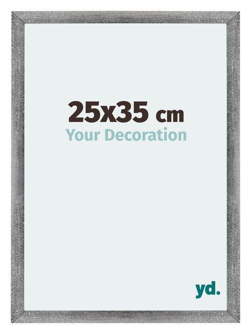 Mura MDF Bilderrahmen 25x35cm Grau Gewischt Vorne Messe | Yourdecoration.de