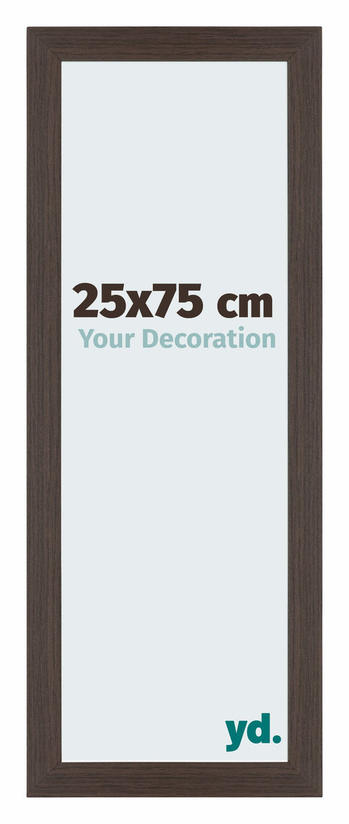 Mura MDF Bilderrahmen 25x75cm Eiche Dunkel Vorne Messe | Yourdecoration.de