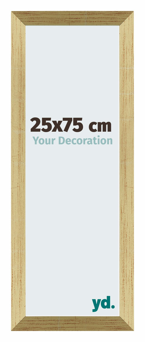 Mura MDF Bilderrahmen 25x75cm Goldglanz Vorne Messe | Yourdecoration.de