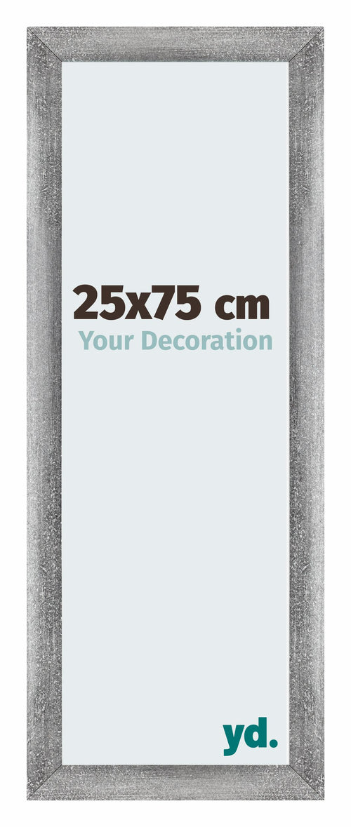 Mura MDF Bilderrahmen 25x75cm Grau Gewischt Vorne Messe | Yourdecoration.de