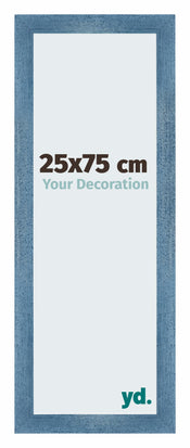 Mura MDF Bilderrahmen 25x75cm Hellblau Gewischt Vorne Messe | Yourdecoration.de