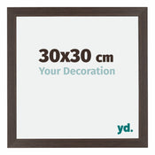 Mura MDF Bilderrahmen 30x30cm Eiche Dunkel Vorne Messe | Yourdecoration.de