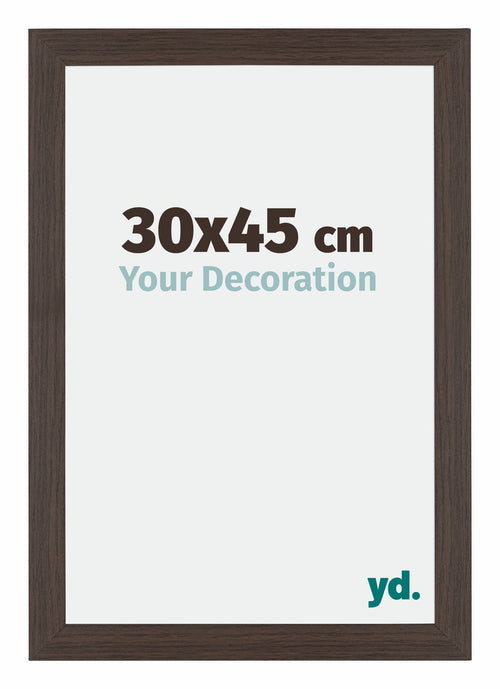 Mura MDF Bilderrahmen 30x45cm Eiche Dunkel Vorne Messe | Yourdecoration.de