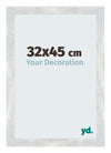 Mura MDF Bilderrahmen 32x45cm Silberglanz Vintage Vorne Messe | Yourdecoration.de