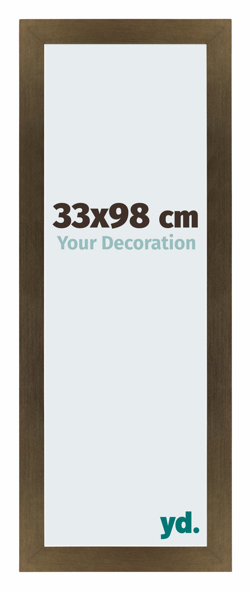 Mura MDF Bilderrahmen 33x98cm Bronze Dekor Vorne Messe | Yourdecoration.de