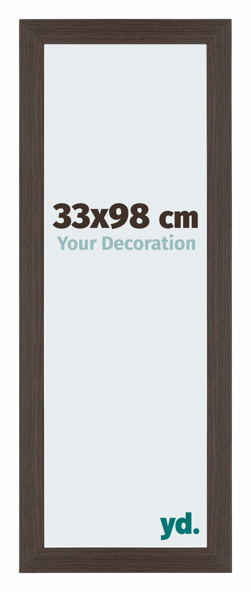 Mura MDF Bilderrahmen 33x98cm Eiche Dunkel Vorne Messe | Yourdecoration.de