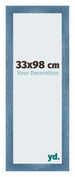 Mura MDF Bilderrahmen 33x98cm Hellblau Gewischt Vorne Messe | Yourdecoration.de