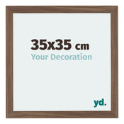 Mura MDF Bilderrahmen 35x35cm Nussbaum Dunkel Vorne Messe | Yourdecoration.de