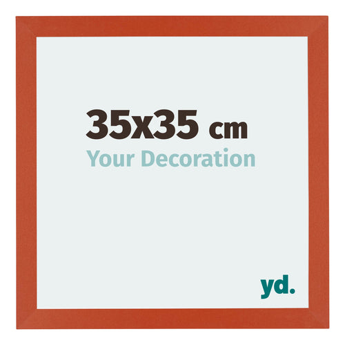 Mura MDF Bilderrahmen 35x35cm Orange Vorne Messe | Yourdecoration.de