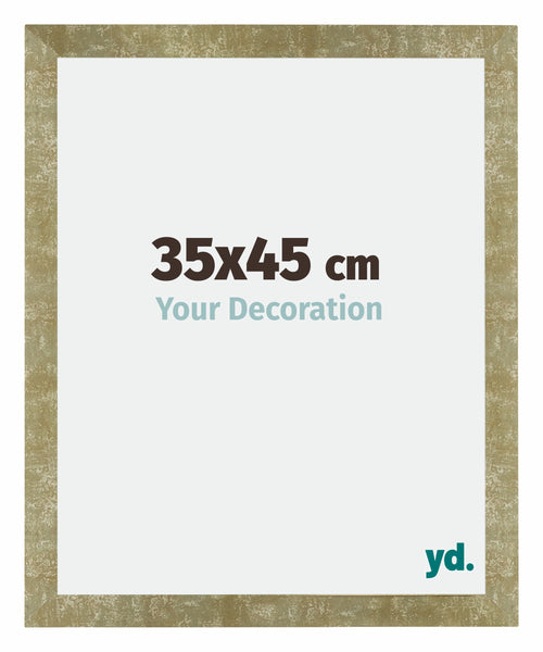 Mura MDF Bilderrahmen 35x45cm Gold Antik Vorne Messe | Yourdecoration.de