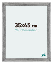 Mura MDF Bilderrahmen 35x45cm Grau Gewischt Vorne Messe | Yourdecoration.de