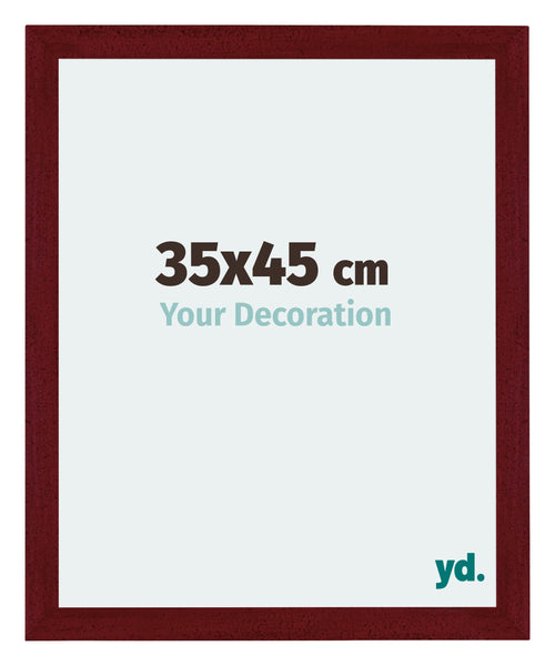 Mura MDF Bilderrahmen 35x45cm Weinrot Gewischt Vorne Messe | Yourdecoration.de