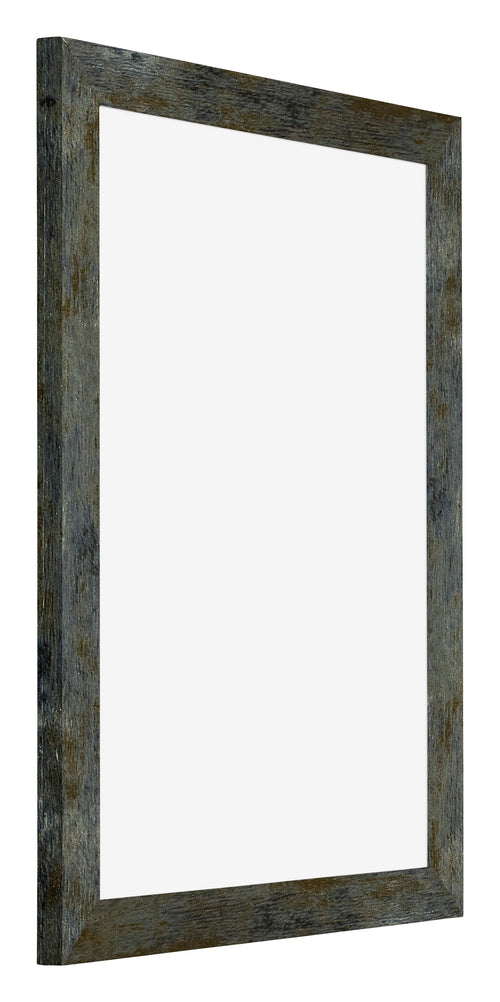 Mura MDF Bilderrahmen 36x48cm Blau Gold Meliert Vorne Schrag | Yourdecoration.de