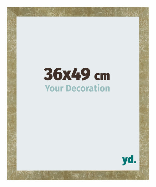 Mura MDF Bilderrahmen 36x49cm Gold Antik Vorne Messe | Yourdecoration.de