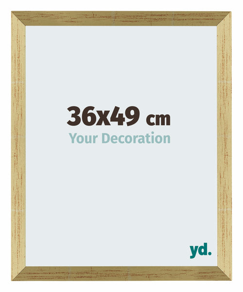 Mura MDF Bilderrahmen 36x49cm Goldglanz Vorne Messe | Yourdecoration.de