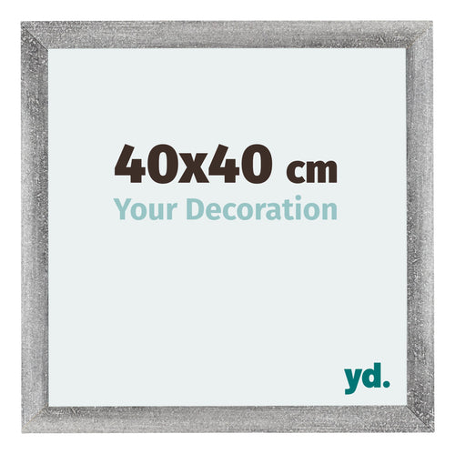 Mura MDF Bilderrahmen 40x40cm Grau Gewischt Vorne Messe | Yourdecoration.de