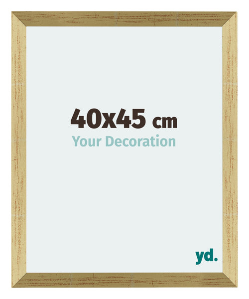 Mura MDF Bilderrahmen 40x45cm Gold Glanz Vorne Messe | Yourdecoration.de