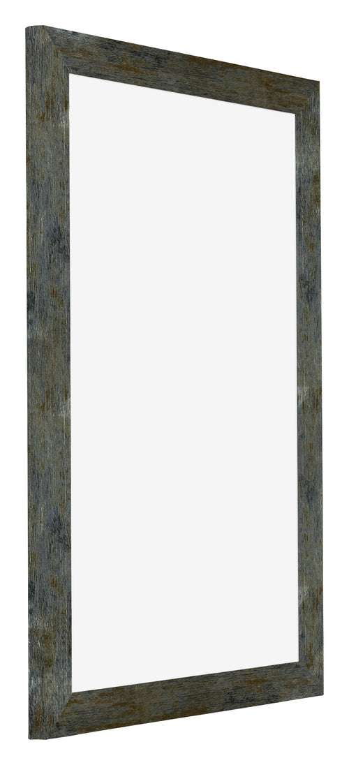 Mura MDF Bilderrahmen 40x60cm Blau Gold Meliert Vorne Schrag | Yourdecoration.de