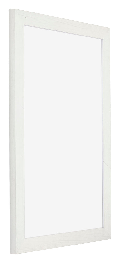 Mura MDF Bilderrahmen 40x60cm Weiss Gewischt Vorne Schräg | Yourdecoration.de