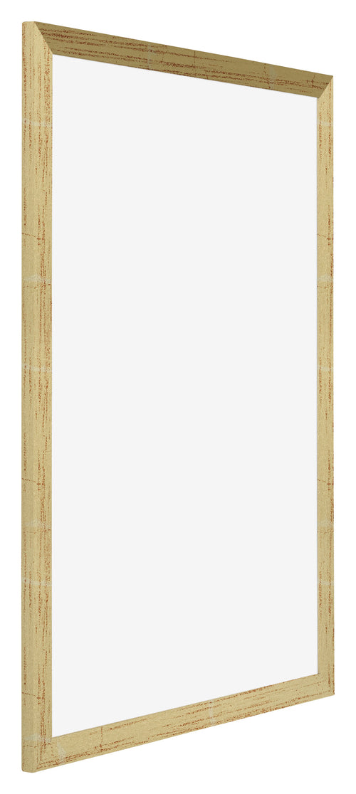 Mura MDF Bilderrahmen 42x59 4cm A2 Gold Glanz Vorne Schrag | Yourdecoration.de