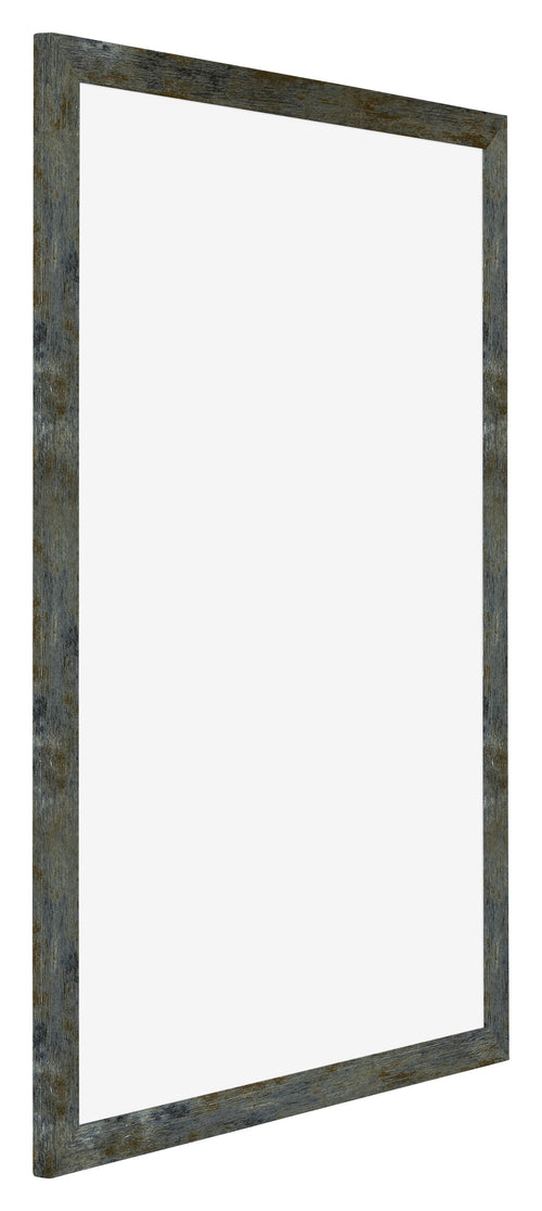 Mura MDF Bilderrahmen 42x60cm Blau Gold Meliert Vorne Schrag | Yourdecoration.de