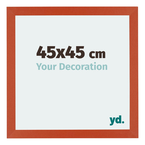 Mura MDF Bilderrahmen 45x45cm Orange Vorne Messe | Yourdecoration.de