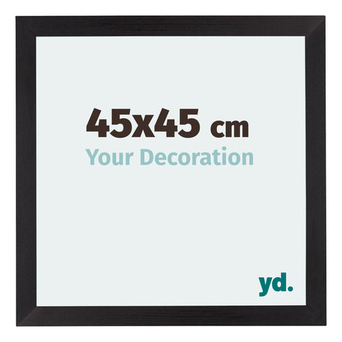 Mura MDF Bilderrahmen 45x45cm Schwarz Gemasert Vorne Messe | Yourdecoration.de