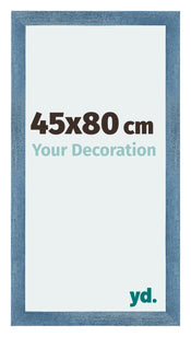 Mura MDF Bilderrahmen 45x80cm Hell Blau Geveegd Vorne Messe | Yourdecoration.de