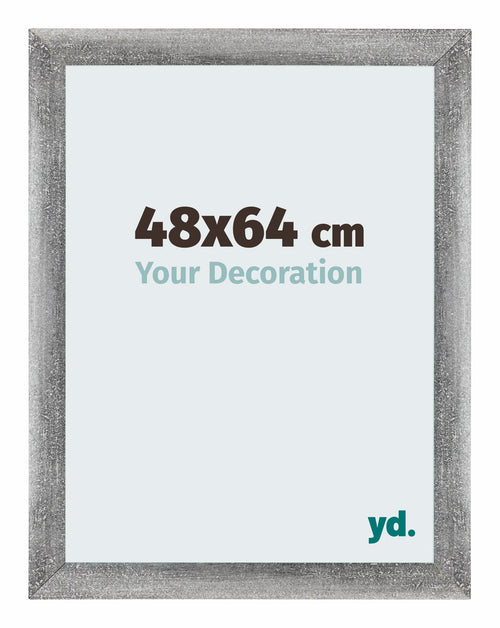 Mura MDF Bilderrahmen 48x64cm Grau Gewischt Vorne Messe | Yourdecoration.de