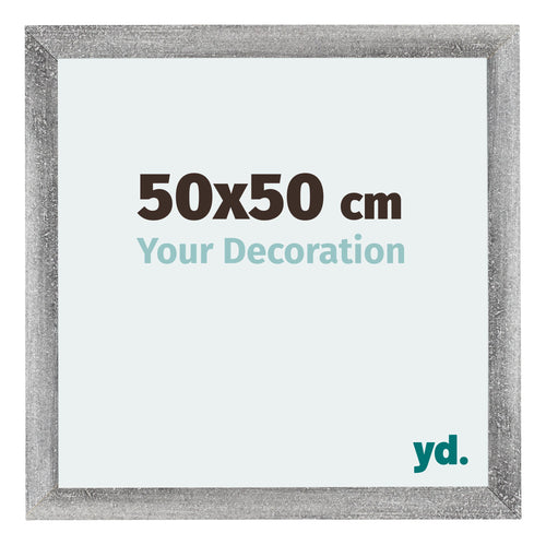 Mura MDF Bilderrahmen 50x50cm Grau Gewischt Vorne Messe | Yourdecoration.de