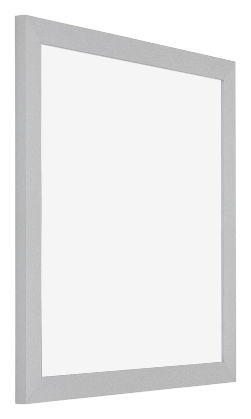 Mura MDF Bilderrahmen 50x50cm Silber Matt Vorne Schrag | Yourdecoration.de