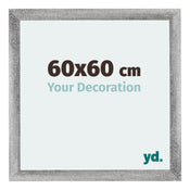 Mura MDF Bilderrahmen 60x60cm Grau Gewischt Vorne Messe | Yourdecoration.de