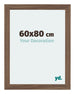 Mura MDF Bilderrahmen 60x80cm Nussbaum Dunkel Vorne Messe | Yourdecoration.de