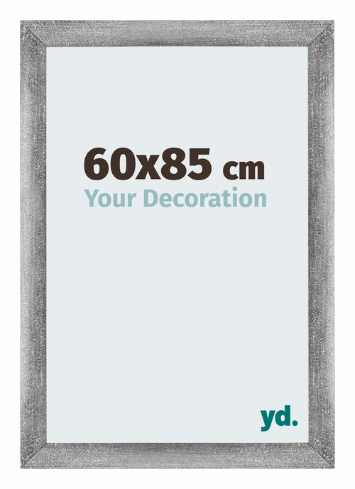 Mura MDF Bilderrahmen 60x85cm Grau Gewischt Vorne Messe | Yourdecoration.de