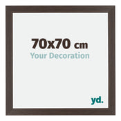 Mura MDF Bilderrahmen 70x70cm Eiche Dunkel Vorne Messe | Yourdecoration.de