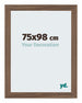 Mura MDF Bilderrahmen 75x98cm Nussbaum Dunkel Vorne Messe | Yourdecoration.de