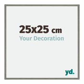 New York Aluminium Bilderrahmen 25x25cm Mercury Struktur Vorne Messe | Yourdecoration.de