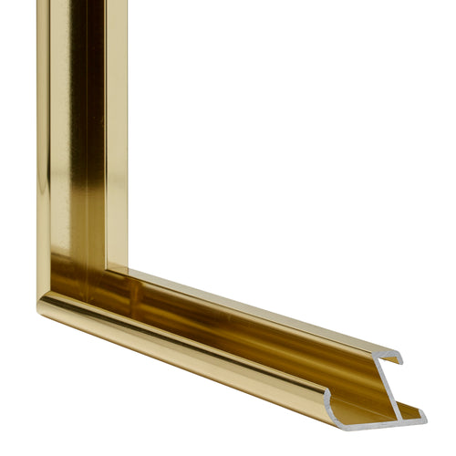 New York Aluminium Bilderrahmen 25x35 Gold Glanz Detail Querschnitt | Yourdecoration.de