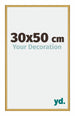 New York Aluminium Bilderrahmen 30x50cm Gold Glanz Vorne Messe | Yourdecoration.de