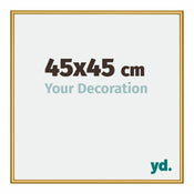 New York Aluminium Bilderrahmen 45x45cm Gold Glanz Vorne Messe | Yourdecoration.de