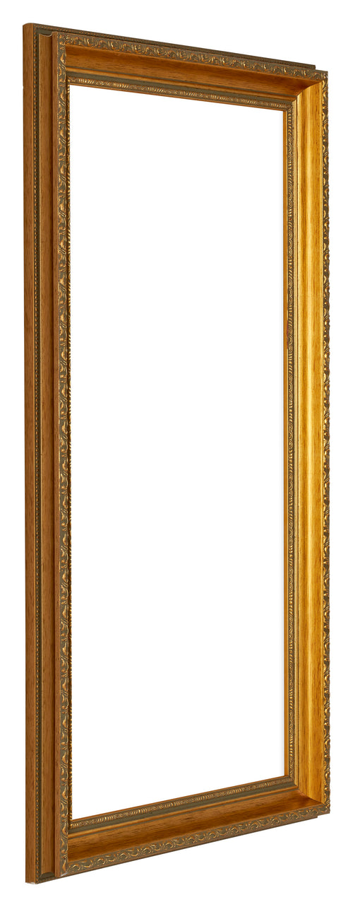 Oxford Holz Bilderrahmen 20x40cm Gold Antik Vorne Schrag | Yourdecoration.de