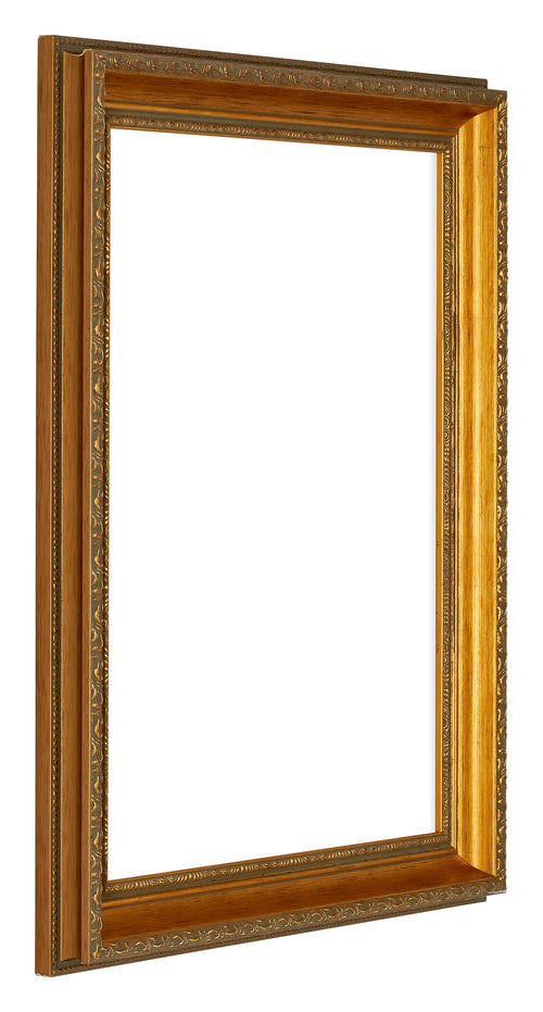 Oxford Holz Bilderrahmen 45x60cm Gold Antik Vorne Schrag | Yourdecoration.de