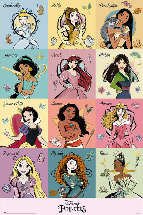 Poster Disney Princess Brush Strokes 61x91 5cm Grupo Erik GPE5773 | Yourdecoration.de