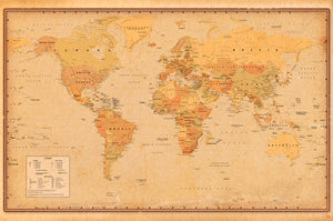 Poster Harper Collins Antique World Map 21 91 5x61cm Abystyle GBYDCO485 | Yourdecoration.de