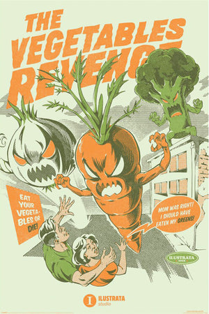 Poster Illustrata The Vegetables Revenge 61x91 5cm Pyramid PP35304 | Yourdecoration.de