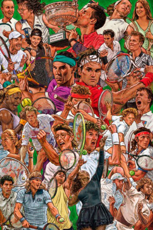 Poster Legendary Tennis Players 61x91 5cm Grupo Erik GPE5877 | Yourdecoration.de