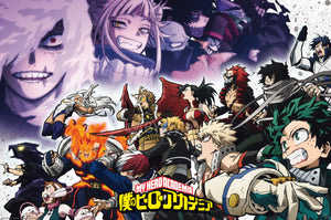 Poster My Hero Academia Heroes Vs Vilains 91 5x61cm Abystyle GBYDCO616 | Yourdecoration.de