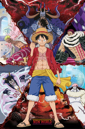 Poster One Piece Luffy Vs New World 91 5x61cm GBYDCO637 | Yourdecoration.de